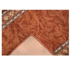 Alfombra de pasillo Madrás polipropileno terracota 67x100 cm
