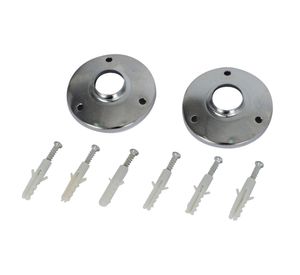 Set flanche 19 mm barra baño cromado angular 2 unidades metalhsa