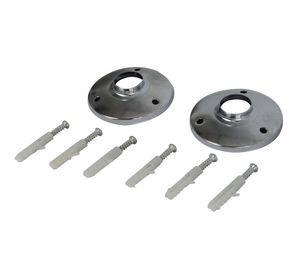 Set flanche 19 mm barra baño cromado angular 2 unidades metalhsa