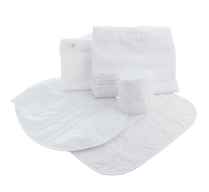 Cortina baño 180x180 cm blanco + accesorios