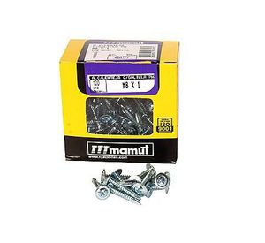 Tornillo cabeza lenteja 8mmx1'' autoperforante 100unidades Mamut