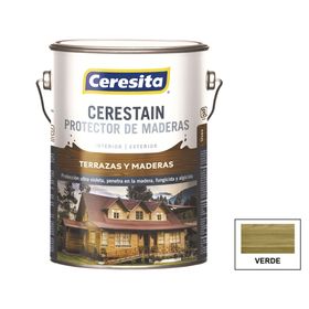 Protector de madera 1 galón cerestain verde mate ceresita