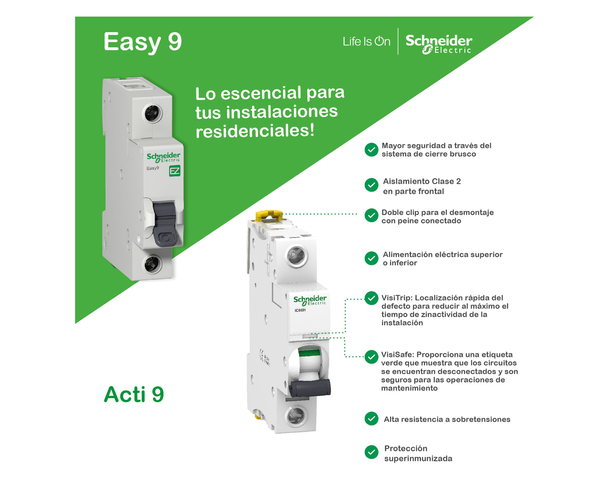 Interruptor Termomagnético Easy 9 10A Schneider