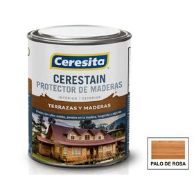 Protector de madera 1/4 galón cerestain palo rosa mate ceresita
