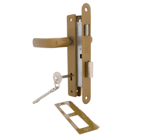 Cerradura embutida manilla dormitorio bronce Clásica B40 Poli