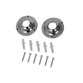 Set flanche 19 mm barra baño cromado recto 2 unidades metalhsa