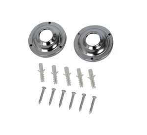 Set flanche 19 mm barra baño cromado recto 2 unidades metalhsa