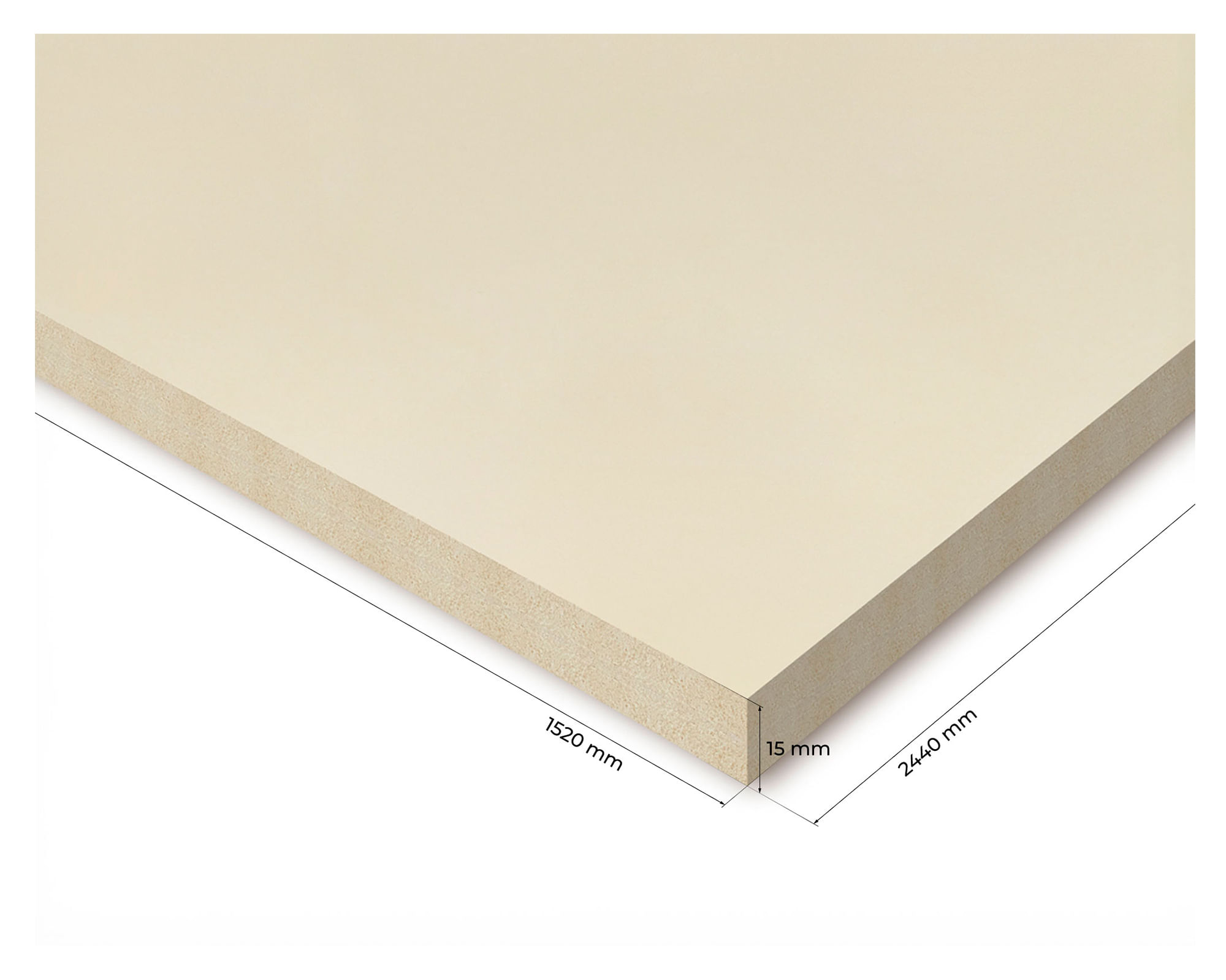 Tablero MDF 15x1520x2440 mm Trupan