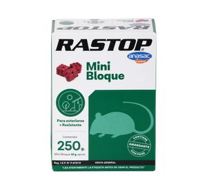 Raticida mini bloque Rastop ultima generación 250g Anasac