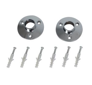 Set flanche 19 mm barra baño fundido 2 unidades metalhsa