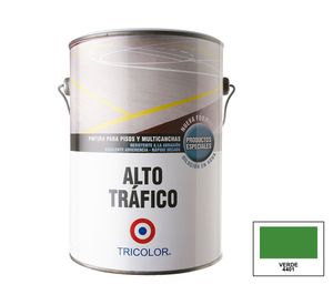 Pintura piso 1 galón Alto tráfico verde Tricolor