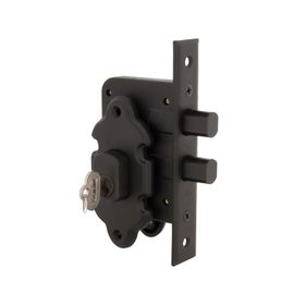 Cerrojo embutido doble 1070 negro Scanavini