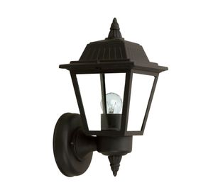Farol pared 1L E27 negro Abitare
