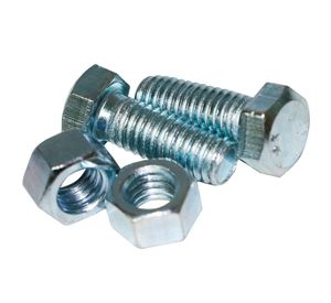 Perno hexagonal G2 3/8x1 zincado con tuerca bolsa 2 unidades Imporper