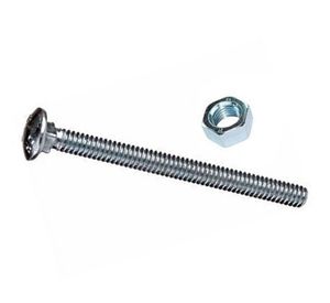 Perno coche 1/4'' x 4'' zincado con tuerca blister 4 unidades Imporper