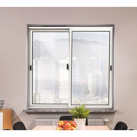 Ventana Aluminio 121x100 cm Corredera Curva Mate