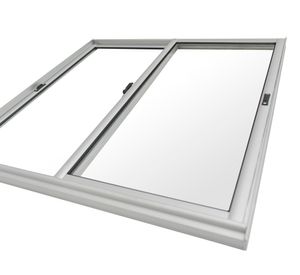 Ventana Aluminio 121x100 cm Corredera Curva Mate