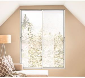 Ventana Aluminio 150X205 cm Corredera Curva Mate