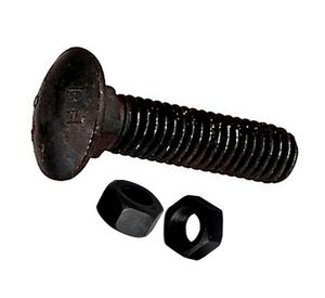 Perno Coche 3/8 x 2'' pavonado con tuerca 2 unidades Imporper