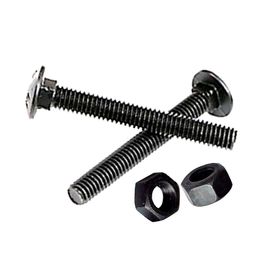 Perno Coche 5/16 x 3 1/2'' pavonado con tuerca 4 unidades Imporper