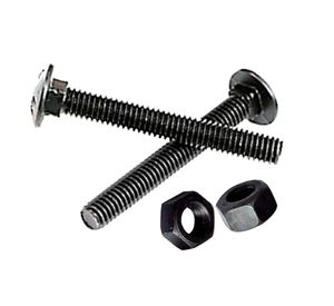 Perno Coche 5/16 x 4'' pavonado con tuerca 4 unidades Imporper