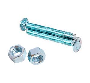 Perno Coche 5/16 x 3 1/2'' zincado con tuerca 4 unidades Imporper