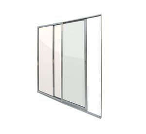 Ventana Aluminio 195x205 cm Corredera Curva Mate