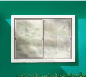Ventana Aluminio 166X100 cm Corredera Curva Mate