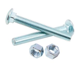 Perno Coche 3/8 x 2'' zincado con tuerca 2 unidades Imporper