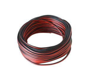 Rollo cable parlante 2 x 24 negro/rojo 25 mt Electromex