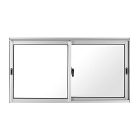 Ventana Aluminio 91x50 cm Corredera Curva Mate
