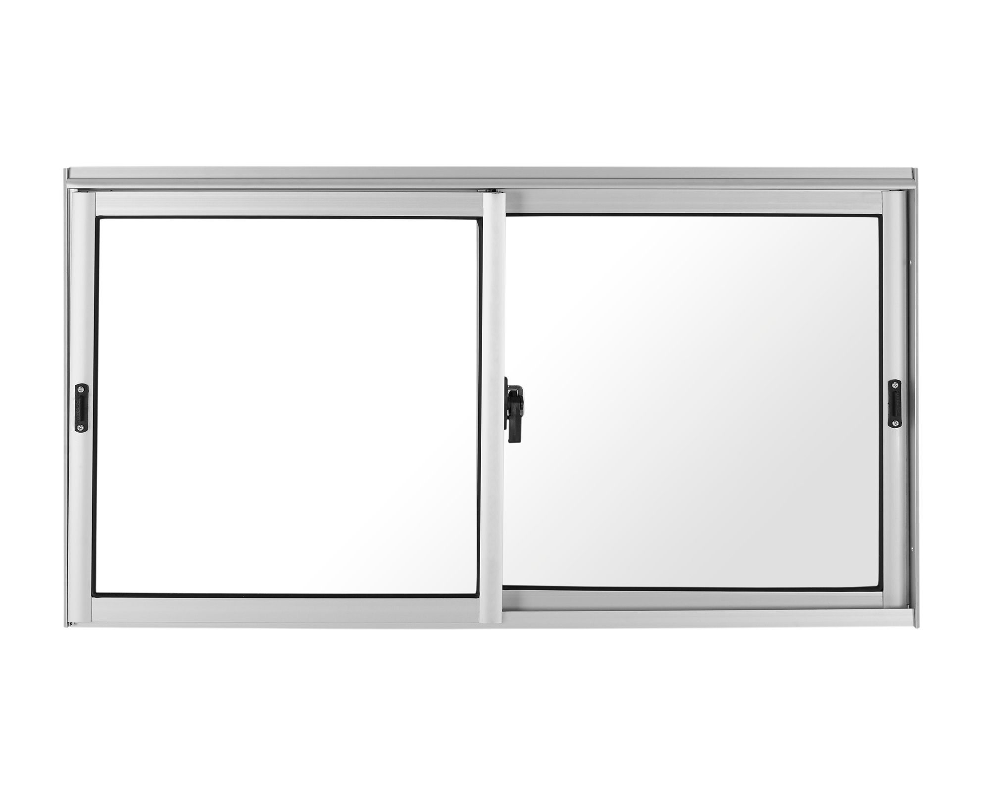 Ventana Aluminio 91x50 cm Corredera Curva Mate