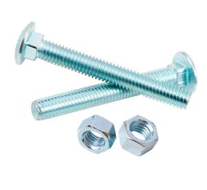 Perno Coche 5/16 x 5'' zincado con tuerca 4 unidades Imporper