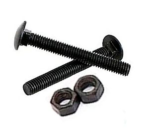 Perno Coche 3/8 x 3 1/2'' pavonado con tuerca 2 unidades Imporper