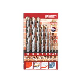 Brocas para concreto TSS8 8 piezas Alpen