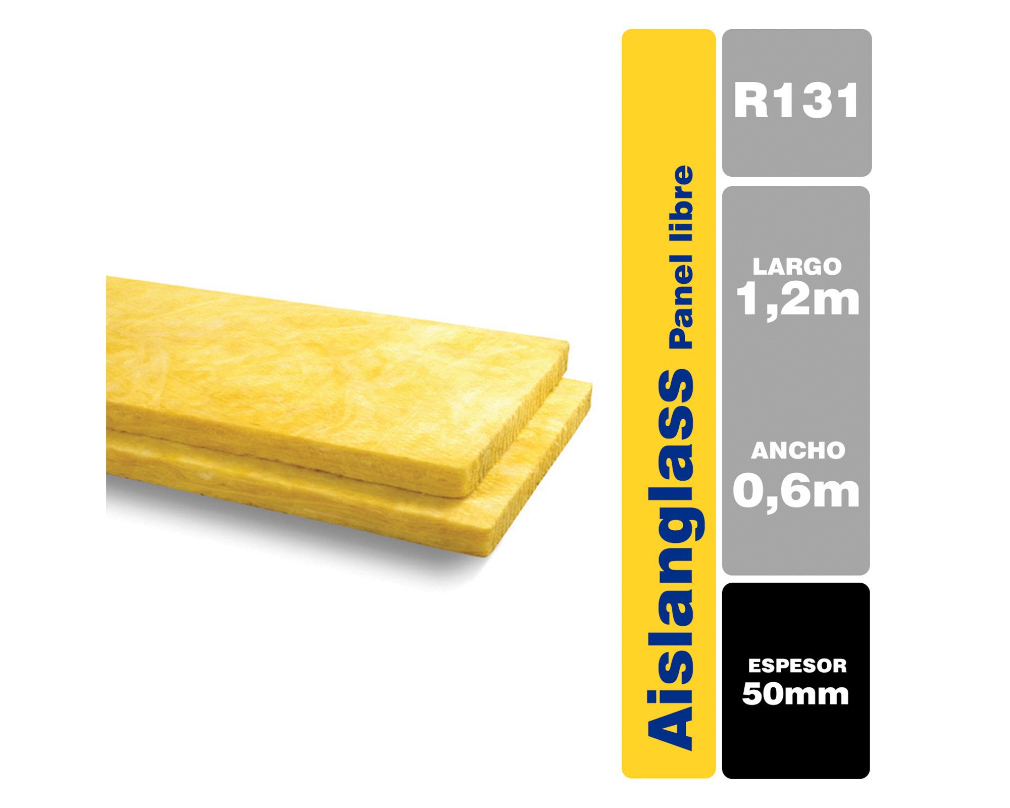 Panel fibra de vidrio 50x600x1200 mm libre 12 unidades Volcán