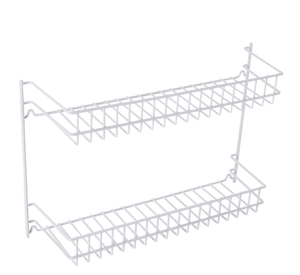 Repisa 44.5 x 12 x 30 cm 0017 doble grande acero plastificado Cotidiana basic