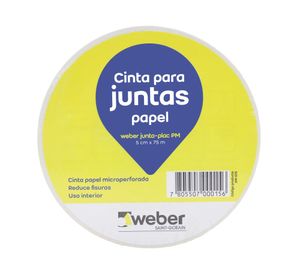 Cinta de papel 5 cm x 75 m Juntaplac Weber.