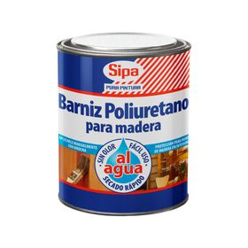 Barniz al agua 800 ml Poliuretano transparente semi brillante Sipa