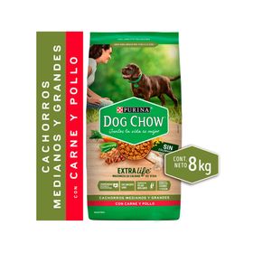 Alimento seco perro cachorros medianos/grandes 8 kg