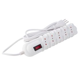 Alargador múltiple 5 posiciones 5 m blanco Rittig