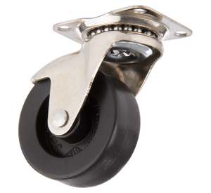 Rueda metálica 50 mm con placa cromada GVM