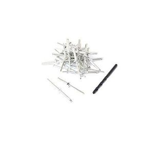 Remache tipo Pop 4 x 20 mm + Broca 500 unidades Imporper