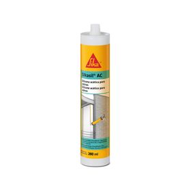 Sellador de silicona acética 280 ml Sikasil AC transparente Sika
