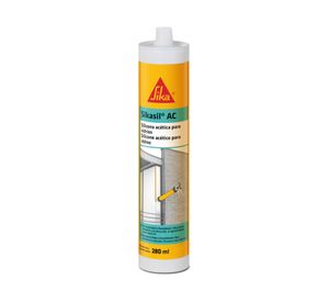 Sellador de silicona acética 280 ml Sikasil AC transparente Sika