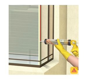 Sellador de silicona acética 280 ml Sikasil AC transparente Sika