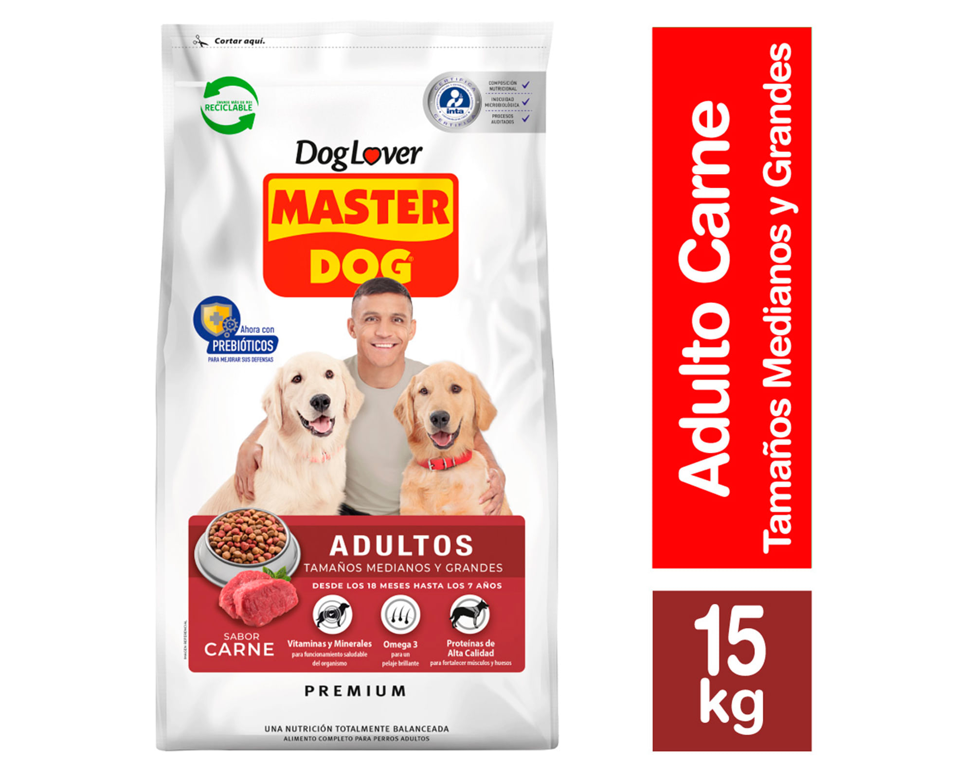 Alimento Seco Adulto Master Dog 15 kg Carne
