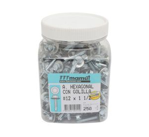 Autoperforante hexagonal golilla/neoprene 12x1.1/2’’ balde 250 unidades Mamut