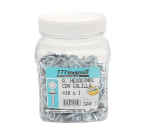 Autoperforante hexagonal golilla/neoprene 10x1’’ balde 300 unidades Mamut