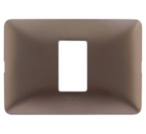 Placa 1 módulo aluminio Bticino